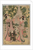 Two Girls and Child on Temple Bridge, 1787-1867 by Kikugawa Eizan