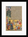 Vabhruvahana Approaches Arjuna, page from the Khan Khanan's Razm-nama, c. 1610 - 1617 by Sur Das Gujarati