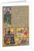 Vabhruvahana Approaches Arjuna, page from the Khan Khanan's Razm-nama, c. 1610 - 1617 by Sur Das Gujarati