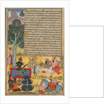 Vabhruvahana Approaches Arjuna, page from the Khan Khanan's Razm-nama, c. 1610 - 1617 by Sur Das Gujarati