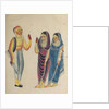 Vaishnava Devotee with Two Women, 1800s by Unknown
