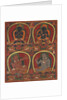 Vajradhara, Nairatmya, and Mahasiddhas Virupa and Kanha, c. 1450 by Unknown