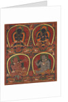 Vajradhara, Nairatmya, and Mahasiddhas Virupa and Kanha, c. 1450 by Unknown