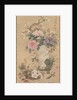 Vase of Flowers with Grasshopper, Marine Life, and Garden Rock, late 1800s by Okabe Ko