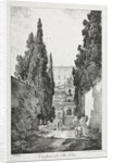View at Villa dEste, Tivoli, 1817 by Claude Thiénon