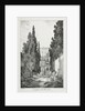 View at Villa dEste, Tivoli, 1817 by Claude Thiénon