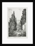 View at Villa dEste, Tivoli, 1817 by Claude Thiénon