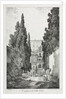 View at Villa dEste, Tivoli, 1817 by Claude Thiénon