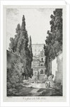 View at Villa dEste, Tivoli, 1817 by Claude Thiénon