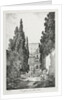 View at Villa dEste, Tivoli, 1817 by Claude Thiénon