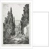 View at Villa dEste, Tivoli, 1817 by Claude Thiénon