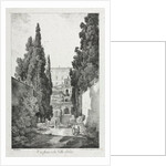 View at Villa dEste, Tivoli, 1817 by Claude Thiénon
