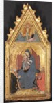 Virgin and Child Adored by Saints Mary Magdalene and Nicolas of Bari; Christ Crucified…, 1400s by Sano di Pietro