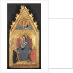 Virgin and Child Adored by Saints Mary Magdalene and Nicolas of Bari; Christ Crucified…, 1400s by Sano di Pietro