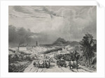 Vue generale de Riom, Auvergne, 1829 by Adrien Dauzats