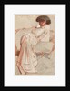 Woman Looking at a Drawing, c. 1895 by Paul César Helleu