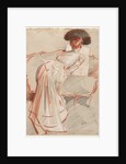 Woman Looking at a Drawing, c. 1895 by Paul César Helleu