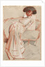 Woman Looking at a Drawing, c. 1895 by Paul César Helleu