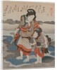 Woman and Child; from the series Five Pictures of Low Tide, late 1820s by Utagawa Kuniyoshi