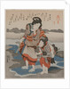 Woman and Child; from the series Five Pictures of Low Tide, late 1820s by Utagawa Kuniyoshi