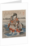 Woman and Child; from the series Five Pictures of Low Tide, late 1820s by Utagawa Kuniyoshi