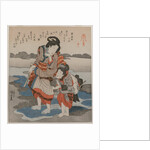 Woman and Child; from the series Five Pictures of Low Tide, late 1820s by Utagawa Kuniyoshi