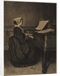 Woman at the Spinet, 1860 by François Bonvin