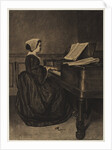 Woman at the Spinet, 1860 by François Bonvin