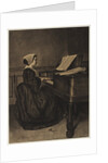 Woman at the Spinet, 1860 by François Bonvin