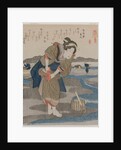 Woman Fastening her Skirts; from the series Five Pictures of Low Tide, late 1820s by Utagawa Kuniyoshi