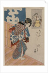 Woman Leaving a Bath House, c. mid 1820s by Gototei Kunisada