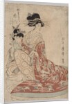 Woman of the Yoshiwara with Girl, 1753-1806 by Kitagawa Utamaro