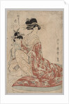 Woman of the Yoshiwara with Girl, 1753-1806 by Kitagawa Utamaro