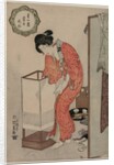 Woman Putting Out a Light, c. 1820 by Utagawa Kunisada