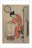 Woman Putting Out a Light, c. 1820 by Utagawa Kunisada
