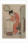 Woman Putting Out a Light, c. 1820 by Utagawa Kunisada