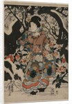 Woman Standing Beside a Plum Tree, c. 1850 by Utagawa Kunisada