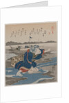 Woman with an Octopus; from the series Five Pictures of Low Tide, late 1820s by Utagawa Kuniyoshi