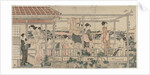 Women Hanging Laundry to Dry on a Balcony, early 1790s by Kitagawa Utamaro