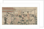 Women Hanging Laundry to Dry on a Balcony, early 1790s by Kitagawa Utamaro