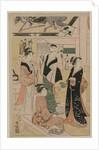 Women Visiting a Tea Stall on the Precincts of a Temple, early 1790s by Ch?bunsai Eishi