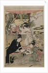 Young Man Writing at a Table, c. 1800 by Utagawa Toyohiro
