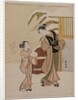 Young Woman Admiring a Snow Rabbit, late 1760s by Suzuki Harunobu