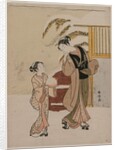 Young Woman Admiring a Snow Rabbit, late 1760s by Suzuki Harunobu