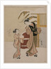 Young Woman Admiring a Snow Rabbit, late 1760s by Suzuki Harunobu