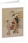 Young Woman Admiring a Snow Rabbit, late 1760s by Suzuki Harunobu