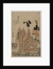 Young Woman Kneeling by a Stand with a Ceremonial Cap…, mid 1790s by Ch?bunsai Eishi