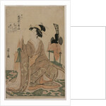 Young Woman Kneeling by a Stand with a Ceremonial Cap…, mid 1790s by Ch?bunsai Eishi