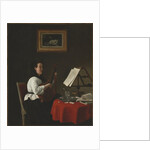 Young Woman with a Mandolin, Portrait of Louison Köhler, c. 1873-1874 by François Bonvin