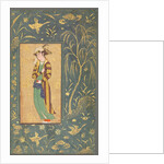 Youth Holding a Pomegranate; Illustration from a Single Page Manuscript, c.1600-1650 by Riza-yi Abbasi (style of)